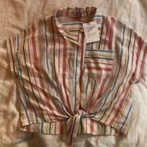 The Good Jane tie front top M